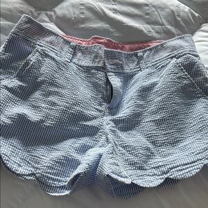 Lilly Pulitzer Blue and White Striped High Waist Shorts